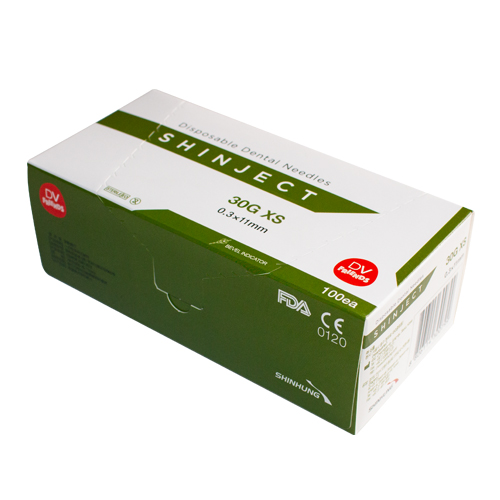 Игла карпульная SHINJECT 30G XS (0.3x11мм), зеленый, метрический тип (100 шт)